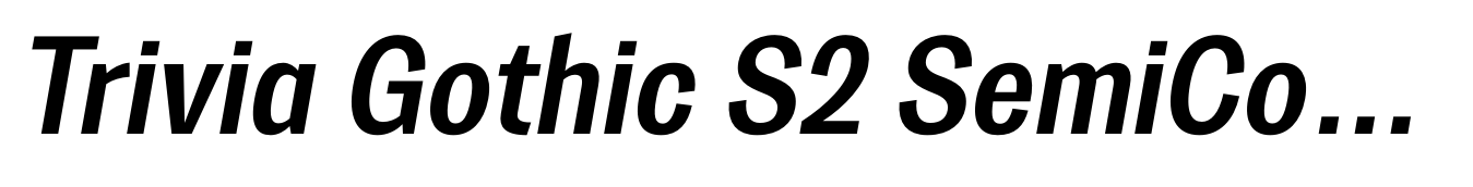 Trivia Gothic S2 SemiCondensed Bold Italic